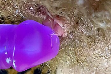Bunny Vibrator Test Masturbation Pov Closeup Erected Big Clit Wet Orgasm Hairy Pussy 14 Min