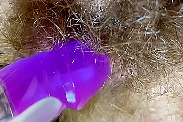 Bunny Vibrator Test Masturbation Pov Closeup Erected Big Clit Wet Orgasm Hairy Pussy 14 Min