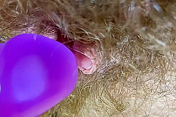 Bunny Vibrator Test Masturbation Pov Closeup Erected Big Clit Wet Orgasm Hairy Pussy 14 Min