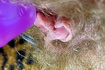 Bunny Vibrator Test Masturbation Pov Closeup Erected Big Clit Wet Orgasm Hairy Pussy 14 Min
