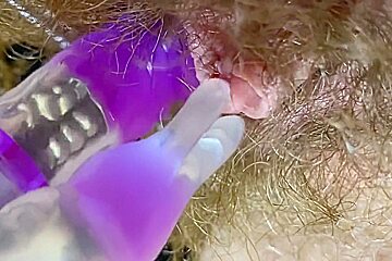 Bunny Vibrator Test Masturbation Pov Closeup Erected Big Clit Wet Orgasm Hairy Pussy 14 Min