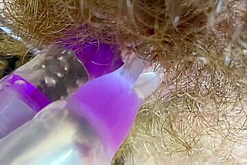 Bunny Vibrator Test Masturbation Pov Closeup Erected Big Clit Wet Orgasm Hairy Pussy 14 Min