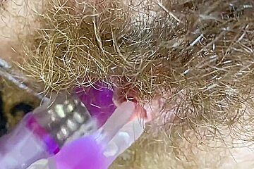 Bunny Vibrator Test Masturbation Pov Closeup Erected Big Clit Wet Orgasm Hairy Pussy 14 Min
