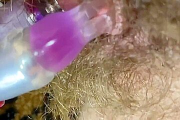 Bunny Vibrator Test Masturbation Pov Closeup Erected Big Clit Wet Orgasm Hairy Pussy 14 Min