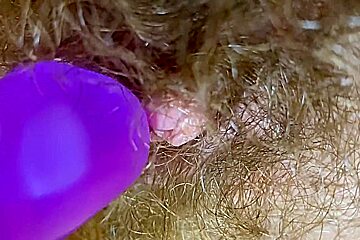 Bunny Vibrator Test Masturbation Pov Closeup Erected Big Clit Wet Orgasm Hairy Pussy 14 Min
