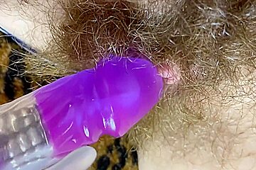Bunny Vibrator Test Masturbation Pov Closeup Erected Big Clit Wet Orgasm Hairy Pussy 14 Min