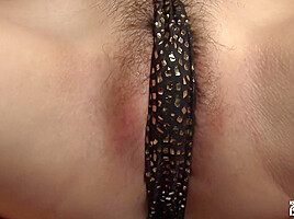 Busty Japanese Squirts And Gets Her Hairy Pussy Creampied In Hot Threesome