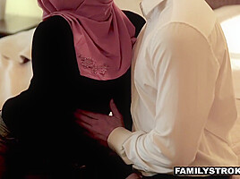 Busty Muslim Chick Rides Fat Cock In Hijab