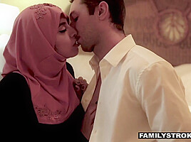 Busty Muslim Chick Rides Fat Cock In Hijab