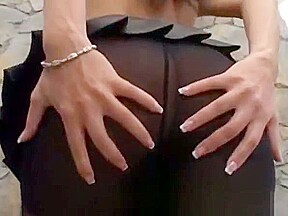 Busty brunette in pantyhose got her ass drilled