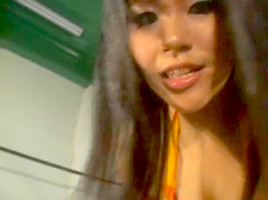 Busty hairy Jap banged in a wrestling ring