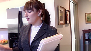 Busty realtor doggystyled during house visit