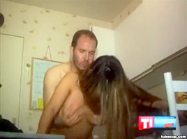 Busty wife fucked in the kitchen