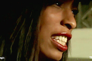Buxom Black Tranny Fucks White Man