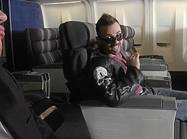 CFNM stewardesses buttfucked in foursome at mile high club