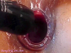 Camgirl Stretches Both Her Holes