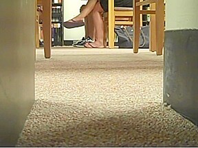 Candid College Library Feet & Legs Face Flip Flops 2010