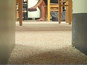 Candid College Library Feet & Legs Face Flip Flops 2010