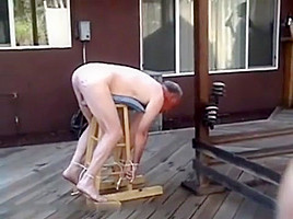 Caning senior citizen