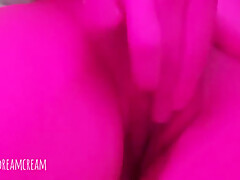 Caught Finger Fucking In A Room With Led Lights