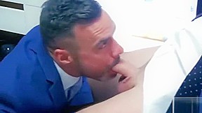 Caught Jerking Off By His Tyrant Boss