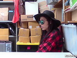 Caught Shoplifting And Sucking Up Cocks - Audrey Royal