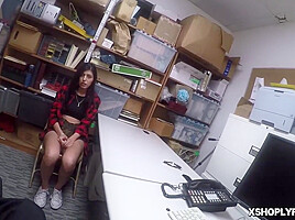 Caught Shoplifting And Sucking Up Cocks - Audrey Royal