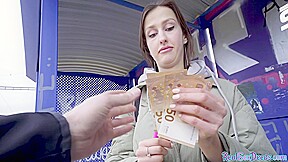 Cheap round ass slut POV fucked 4 cash after casting