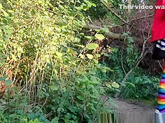 Chick bends over and exposes dark pussy