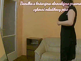 Chubby With Beautiful Huge Tits Smokes A Young Mans Dick