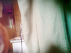 Chubby asian girl spied in bathroom