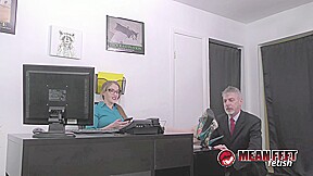 Classy lady Terra Mizu dominates submissive Richard Lennox