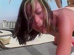 Cock Sucker Whore Takes Dildo And Cock In Her Ass And Cunt On Lawn Chair