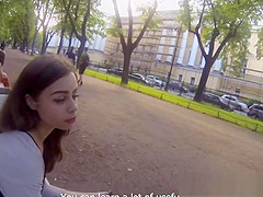 Cocksucking babe pov fucked on