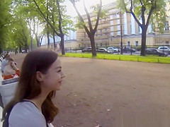 Cocksucking babe pov fucked on