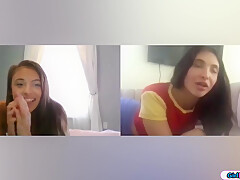 Coed Gfs Anal Toying While Vibrating Their Pussies On W