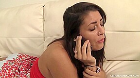 College Bella Luciano convinced by step dad to let him cum on her face - LethalHardcore