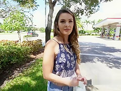 College babe banged in public restroom