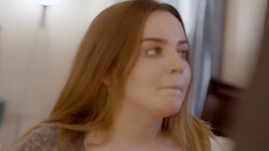 Couchsurfing big boobs thief searching around the house
