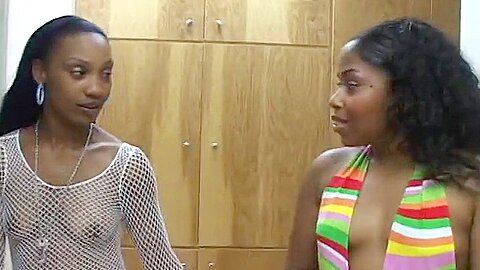 Couple Of Nice Cute Ebony Chicks Are Sucking Dick To Get Their Holes Fucked Hard