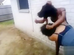 Crazy black Step mommies in a fight with lots of nudity