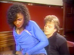 Curly haired black beauty flaunts sexy fucked cunt
