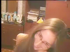 Curvy nerd girl gets naked