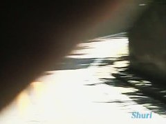 Cute Asian babe gets sharked in public