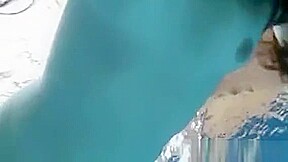 Cute Girl Getting Naked In The Pool