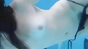 Cute Girl Getting Naked In The Pool