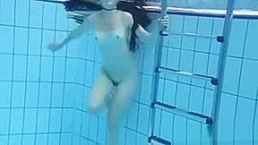 Cute Girl Getting Naked In The Pool