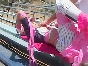 Cute Softball Player Gets Fucked At The Benches By Coach