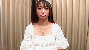 Cute and smiley Japanese girl gives lucky guy blow job