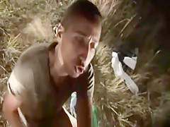 Cute french chav fucked in the country